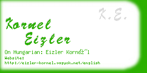 kornel eizler business card